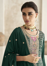 Perfect Salwar Suit in Dark Green